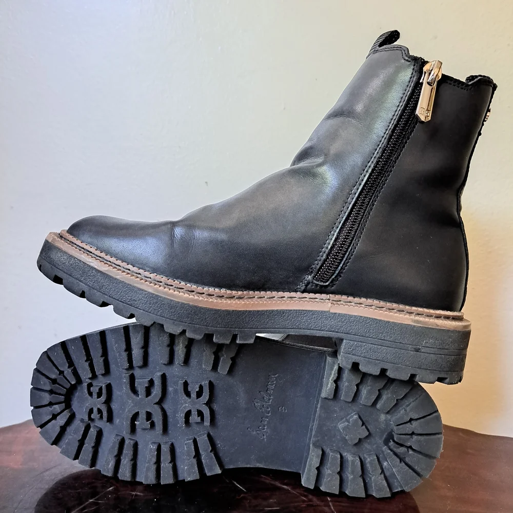 Sam Edelman Black Zippered Men's Boots US Size 3M - Picture 6 of 9